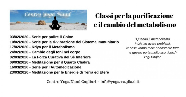 Classi per la Purificazione e il cambio del Metabolismo